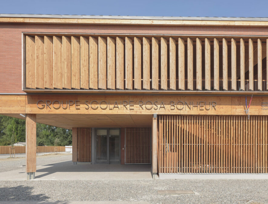 Construction d'un groupe scolaire Rosa Bonheur en bois