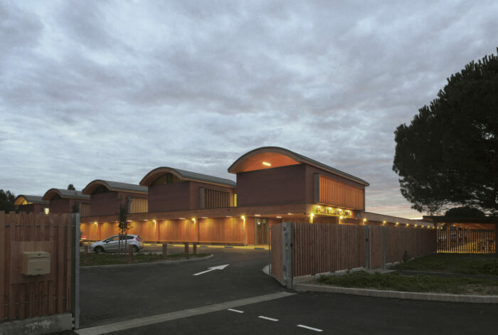 Construction d'un groupe scolaire Rosa Bonheur en bois